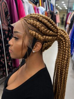 Cornrow Braids Lace Wig - Honey Blonde 10