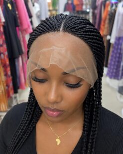Knotless Box Braids Full Lace Wig - Black 05