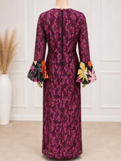 Boubou Pink Floral Applique Lace