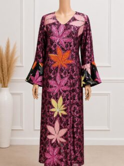 Alternative view of Boubou Pink Floral Applique Lace
